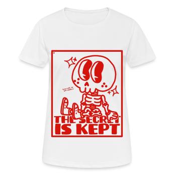 Niedliches Pooky Secret Skelett - Frauen T-Shirt atmungsaktiv - Weiß - Vorne - AI Model Female 172 dark (172cm)