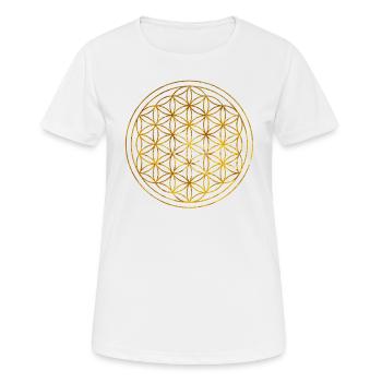 Fleur de vie Fleur de vie - T-shirt respirant Femme - blanc - Devant - AI Model Female 172 dark (172cm)