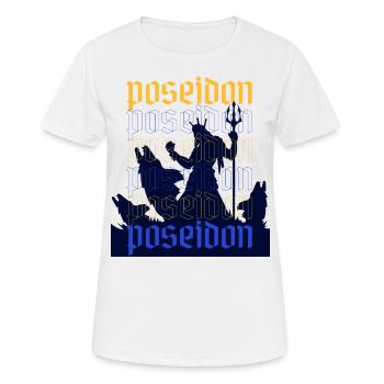 Poseidon Greek God - Women's Breathable T-Shirt - white - Front - AI Model Female 172 dark (172cm)