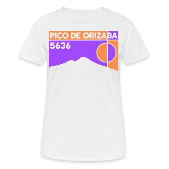 Pico De Orizaba Citlaltépetl Besteigung Mexico - Frauen T-Shirt atmungsaktiv - Weiß - Vorne - AI Model Female 172 dark (172cm)