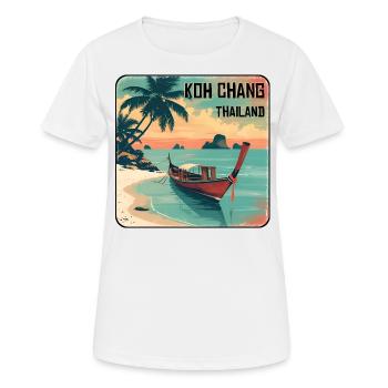 Koh Chang - Frauen T-Shirt atmungsaktiv - Weiß - Vorne - AI Model Female 172 dark (172cm)