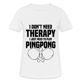 ping pong therapy - Women's Breathable T-Shirt - white - Front - AI Model Female 172 dark (172cm)