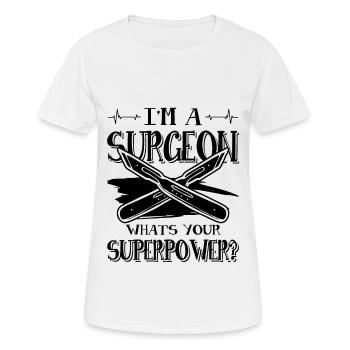 Chirurg superpower - Frauen T-Shirt atmungsaktiv - Weiß - Vorne - AI Model Female 172 dark (172cm)