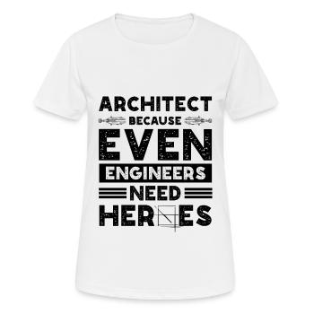 held Architekt - Frauen T-Shirt atmungsaktiv - Weiß - Vorne - AI Model Female 172 dark (172cm)