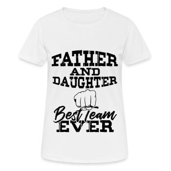 papa et fille - T-shirt respirant Femme - blanc - Devant - AI Model Female 172 dark (172cm)