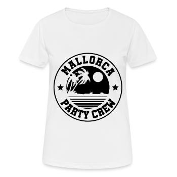 Mallorca Party Crew - T-shirt respirant Femme - blanc - Devant - AI Model Female 172 dark (172cm)