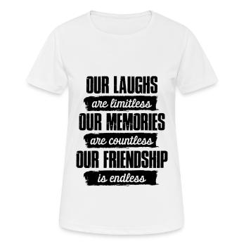 amis amitiés - T-shirt respirant Femme - blanc - Devant - AI Model Female 172 dark (172cm)