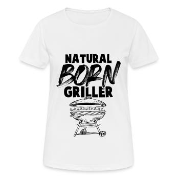 born griller grill - T-shirt respirant Femme - blanc - Devant - AI Model Female 172 dark (172cm)