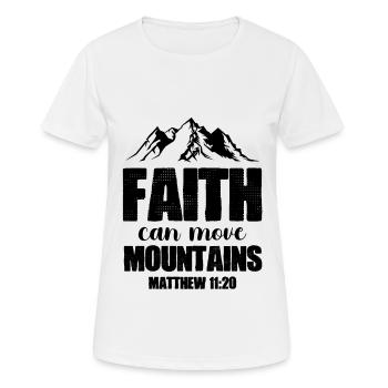 confiance montagnes décalés bible - T-shirt respirant Femme - blanc - Devant - AI Model Female 172 dark (172cm)