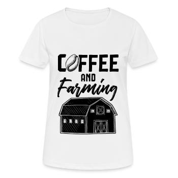 café farmer farm - T-shirt respirant Femme - blanc - Devant - AI Model Female 172 dark (172cm)