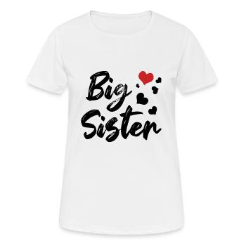 Grande Sœur Frères et sœurs Chérie - T-shirt respirant Femme - blanc - Devant - AI Model Female 172 dark (172cm)