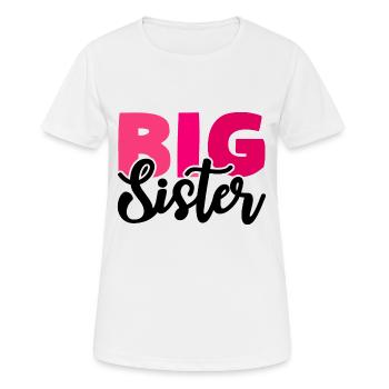BIG SISTER - Women's Breathable T-Shirt - white - Front - AI Model Female 172 dark (172cm)