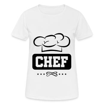 chef chef - Women's Breathable T-Shirt - white - Front - AI Model Female 172 dark (172cm)