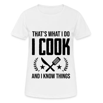 kochen koch - Frauen T-Shirt atmungsaktiv - Weiß - Vorne - AI Model Female 172 dark (172cm)