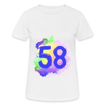 58 Nombre d’objets blob - T-shirt respirant Femme - blanc - Devant - AI Model Female 172 dark (172cm)