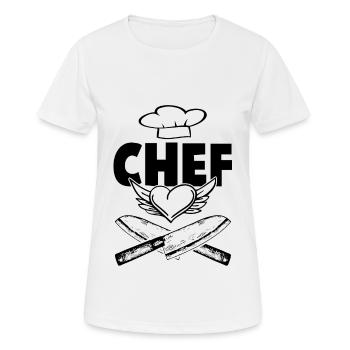 chef chef - Women's Breathable T-Shirt - white - Front - AI Model Female 172 dark (172cm)