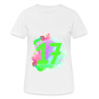17 Nombre d’objets blob - T-shirt respirant Femme - blanc - Devant - AI Model Female 172 dark (172cm)
