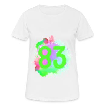 83 Nombre d’objets blob - T-shirt respirant Femme - blanc - Devant - AI Model Female 172 dark (172cm)
