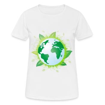 Rette und schütze den Planeten Erde! - Frauen T-Shirt atmungsaktiv - Weiß - Vorne - AI Model Female 172 dark (172cm)