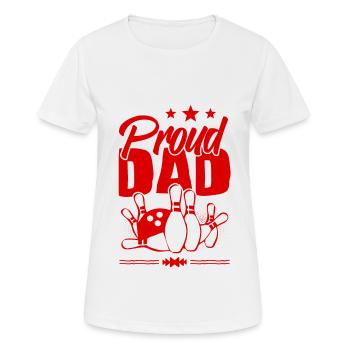 Bowling Dad - Frauen T-Shirt atmungsaktiv - Weiß - Vorne - AI Model Female 172 dark (172cm)