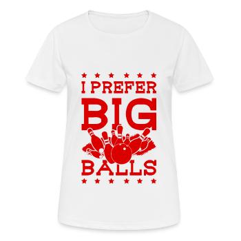 Big Balls Bowling - Frauen T-Shirt atmungsaktiv - Weiß - Vorne - AI Model Female 172 dark (172cm)