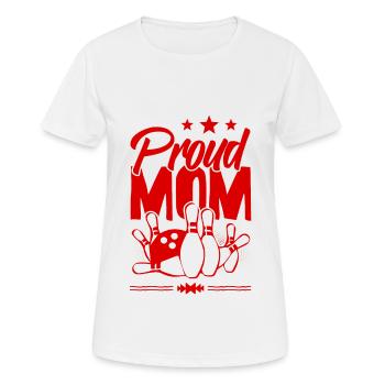 Bowling Mom - Frauen T-Shirt atmungsaktiv - Weiß - Vorne - AI Model Female 172 dark (172cm)