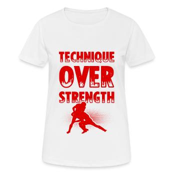 Wrestling ringen - Frauen T-Shirt atmungsaktiv - Weiß - Vorne - AI Model Female 172 dark (172cm)