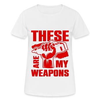 Barber weapons - Women's Breathable T-Shirt - white - Front - AI Model Female 172 dark (172cm)