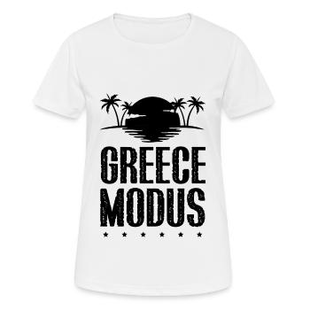 Greece Modus - Frauen T-Shirt atmungsaktiv - Weiß - Vorne - AI Model Female 172 dark (172cm)