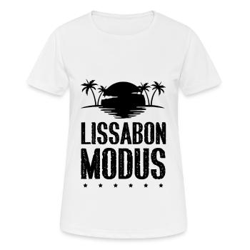 Lissabon Modus - Frauen T-Shirt atmungsaktiv - Weiß - Vorne - AI Model Female 172 dark (172cm)