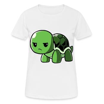 Tortoise annoyed - Women's Breathable T-Shirt - white - Front - AI Model Female 172 dark (172cm)