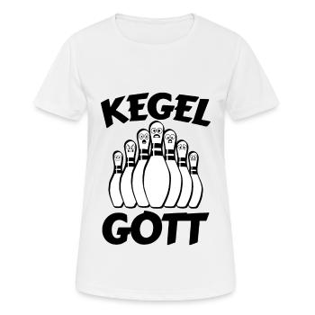 Kegel Gott Bowling - Frauen T-Shirt atmungsaktiv - Weiß - Vorne - AI Model Female 172 dark (172cm)