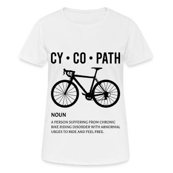 Fahrradfahrer - Frauen T-Shirt atmungsaktiv - Weiß - Vorne - AI Model Female 172 dark (172cm)