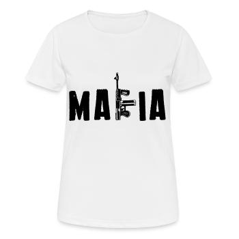 MAFIA - Frauen T-Shirt atmungsaktiv - Weiß - Vorne - AI Model Female 172 dark (172cm)
