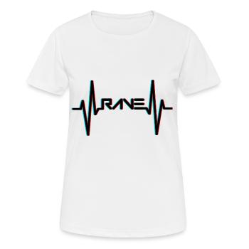 RAVE Heartbeat Raver EDM - Women's Breathable T-Shirt - white - Front - AI Model Female 172 dark (172cm)