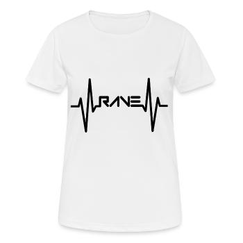 RAVE Herzschlag Raver Musik - Frauen T-Shirt atmungsaktiv - Weiß - Vorne - AI Model Female 172 dark (172cm)
