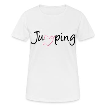 jumping trampoline girl jump jump gift - Women's Breathable T-Shirt - white - Front - AI Model Female 172 dark (172cm)