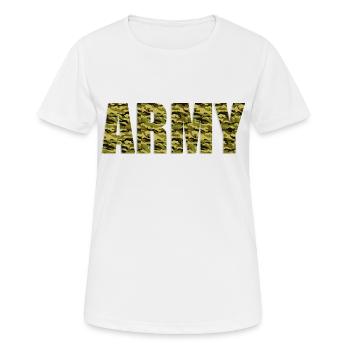 armée - T-shirt respirant Femme - blanc - Devant - AI Model Female 172 dark (172cm)