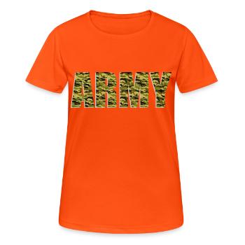 Army - Women's Breathable T-Shirt - neon orange - Front - AI Model Female 172 dark (172cm)