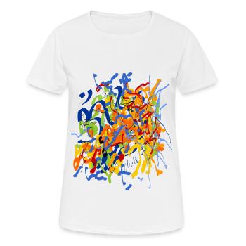 Mukti - T-shirt respirant Femme - blanc - Devant - AI Model Female 172 dark (172cm)