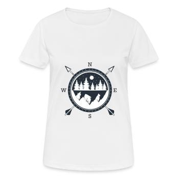 Compass - Women's Breathable T-Shirt - white - Front - AI Model Female 172 dark (172cm)