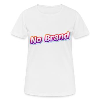 Pas de style d’autocollant de marque - T-shirt respirant Femme - blanc - Devant - AI Model Female 172 dark (172cm)