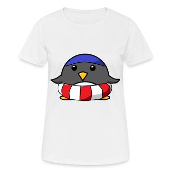 Pingouin nageant nageant nageant - T-shirt respirant Femme - blanc - Devant - AI Model Female 172 dark (172cm)