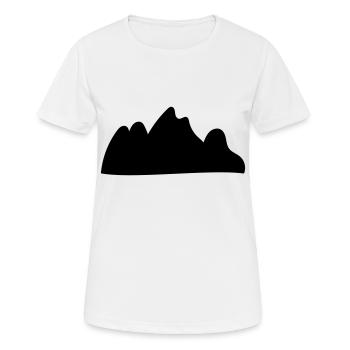 Berge Berg Gebirge Mountain 07 Zeichenfläche 8 - Frauen T-Shirt atmungsaktiv - Weiß - Vorne - AI Model Female 172 dark (172cm)