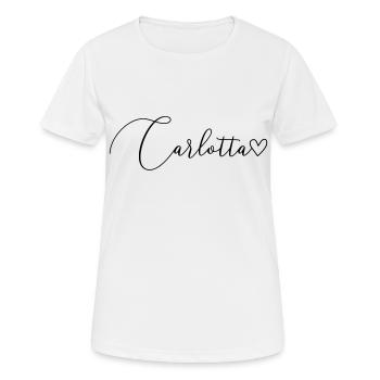 Carlotta Surname First Name Girl - Women's Breathable T-Shirt - white - Front - AI Model Female 172 dark (172cm)