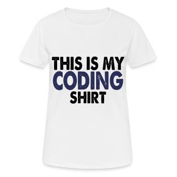 Coding nerd computer programming - Women's Breathable T-Shirt - white - Front - AI Model Female 172 dark (172cm)