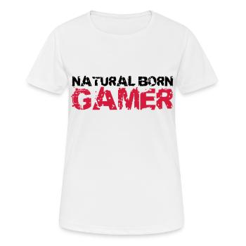 Naturel né Gamer - T-shirt respirant Femme - blanc - Devant - AI Model Female 172 dark (172cm)