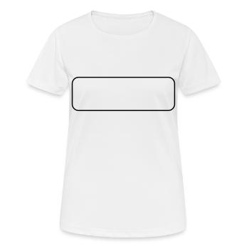 Abgerundetes Rechteck - Frauen T-Shirt atmungsaktiv - Weiß - Vorne - AI Model Female 172 dark (172cm)