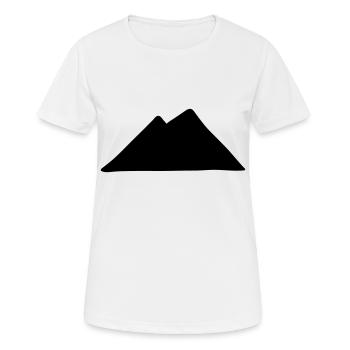 Berge Berg Gebirge Zeichenfläche 1 - Frauen T-Shirt atmungsaktiv - Weiß - Vorne - AI Model Female 172 dark (172cm)