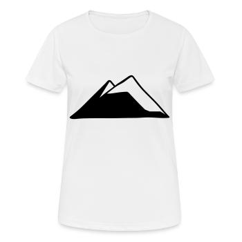 Berge Berg Gebirge Zeichenfläche 1 - Frauen T-Shirt atmungsaktiv - Weiß - Vorne - AI Model Female 172 dark (172cm)